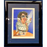 Original Artwork, Trist (Geoff Tristram), a framed and glazed painting of Elvis Presley (approx.