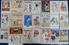 Postcards, Children, a collection of 70+ cards to include M. Sowerby (37), Ethel Parkinson (27),