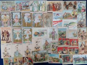 Ephemera, a selection of 220+ Victorian Trade Cards to include some full sets. Chocolate, Coffee,