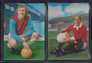 Trade cards, Football, The Sun 3d Gallery of Football Stars, set P50 lenticular cards. Including