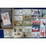 Postcards, Comic, a collection of 406 cards to include G.E. Shepheard, Ernest Ibbetson, Rene Bull,