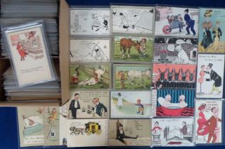 Postcards, Comic, a collection of 406 cards to include G.E. Shepheard, Ernest Ibbetson, Rene Bull,