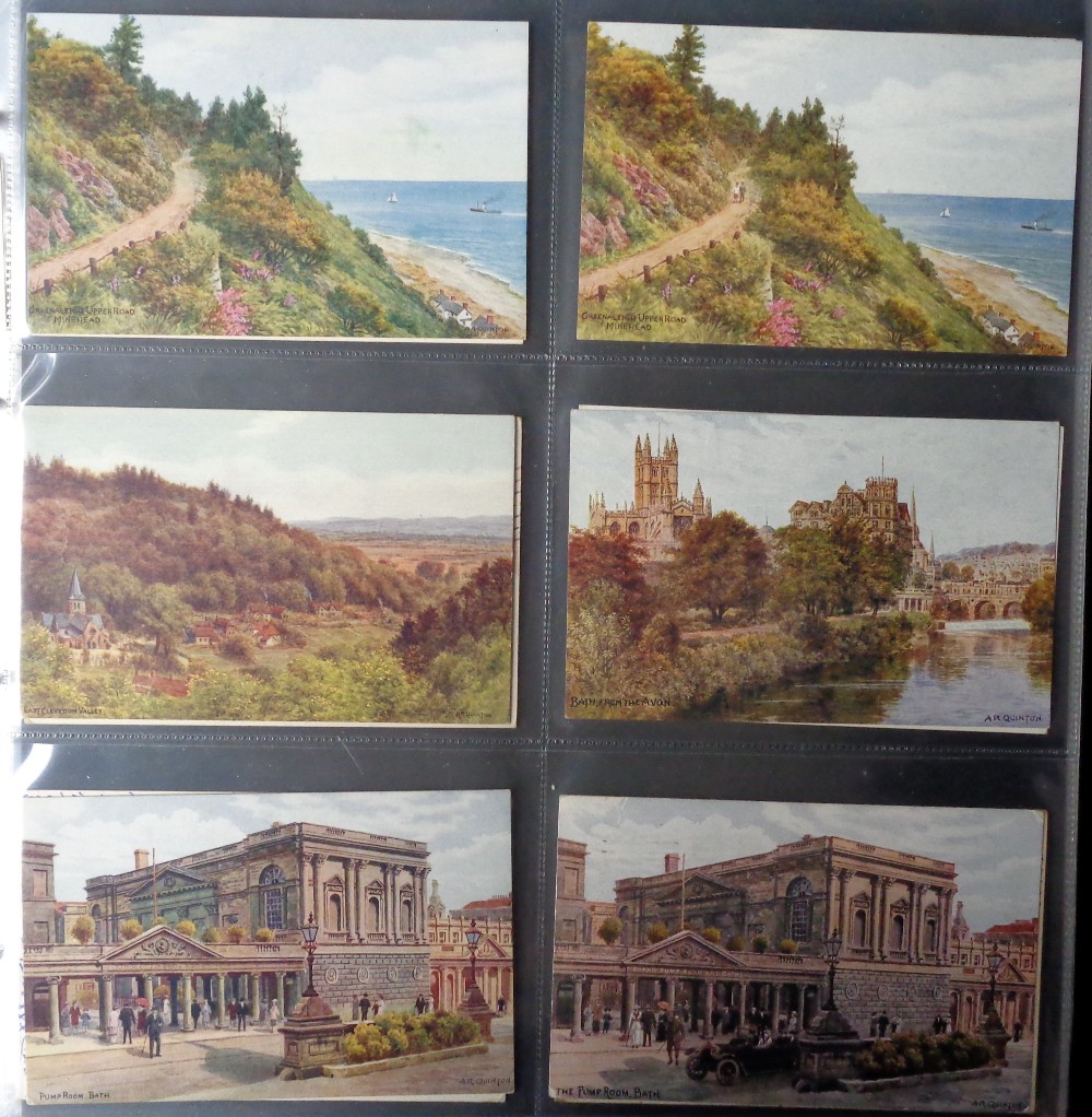 Postcards, an album of approx. 350 A.R. Quinton cards published by J. Salmon featuring UK scenes - Image 3 of 3
