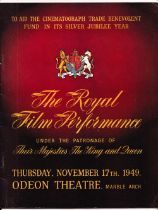 Entertainment, Souvenir Programme for the 17th November 1949 Royal Film Performance at the Odeon