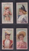 Cigarette cards, Smith's, Advertisement Cards, 4 cards, all Beauties, ref H404, pictures nos 1, 2,