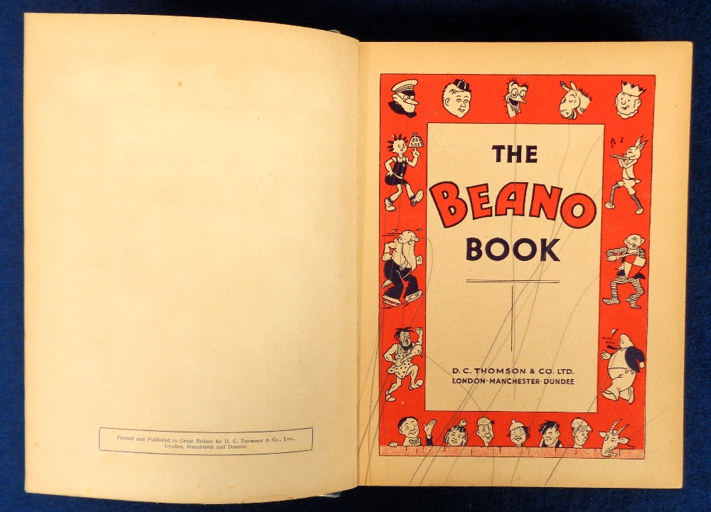 Books, The Beano Book, the first Beano annual published in 1939 as the 1940 Christmas market, pre - Image 3 of 5