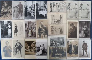 Postcards, Theatre, a collection of approx. 100 mainly RPs of Edwardian actors, actresses, and