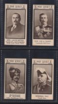 Cigarette cards, Themans War Portraits, 4 cards numbers 26, 35, 37 & 48 (gd)