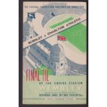 Football programme, FA Cup Final 1947, Burnley v Charlton (gd condition, no folds or writing) (1)