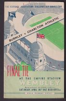 Football programme, FA Cup Final 1947, Burnley v Charlton (gd condition, no folds or writing) (1)