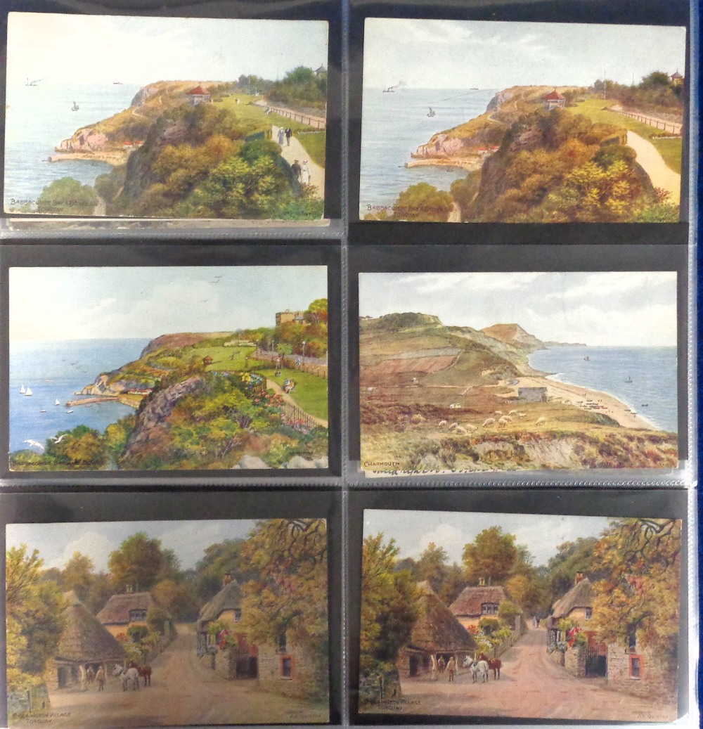 Postcards, an album of approx. 285 A.R. Quinton cards published by J. Salmon featuring Devon scenes, - Image 3 of 3