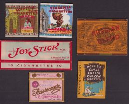 Cigarette packets, selection of 6 packets, all hulls only, B. Morris, 5 packets, 'Chu Chin Chow', '