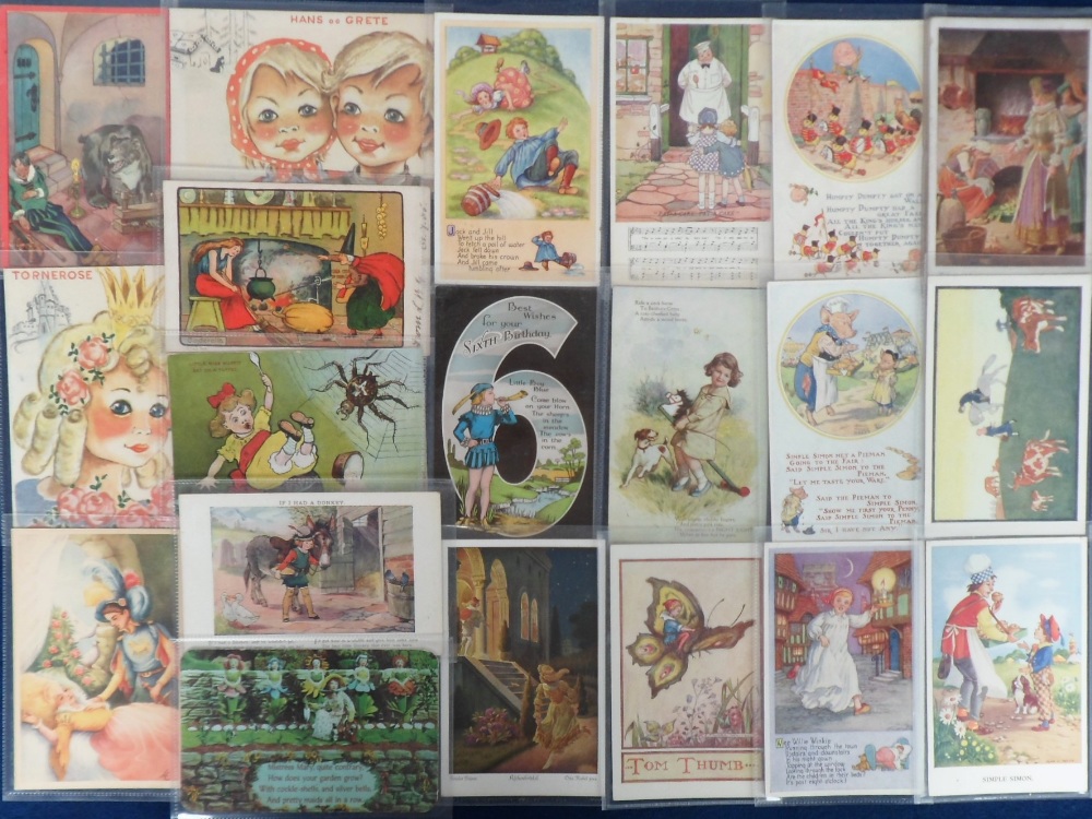 Postcards, a selection of approx. 48 cards of nursery rhymes and fairy tales, the majority UK - Image 2 of 2