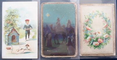 Ephemera, Greetings (pop-up), a selection of 3 pop-up Victorian greetings cards, inc. boy on