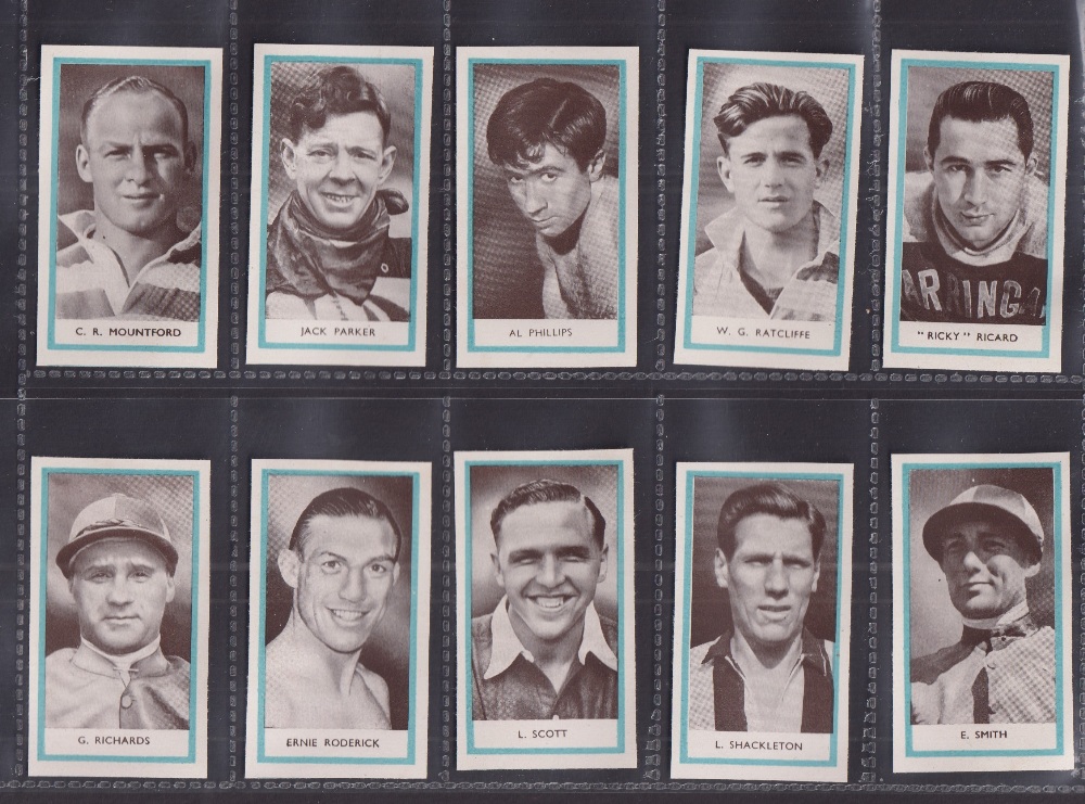 Cigarette cards, Phillips, All Sports 1st Series, paper Sports packet issue, all cut to size, - Bild 4 aus 5