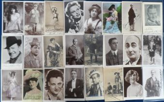 Postcards, Entertainment, a collection of 112 theatre and cinema cards, many signed, to include