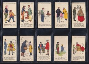 Cigarette cards, F & J Smith Phil May Sketches (Brown Back), set 50 cards (gen vg)