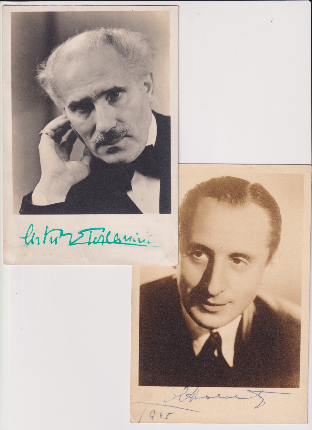 Autographs, Music, 2 (7 x 5") signed portrait photographs, with Arturo Toscanini (1867-1957),