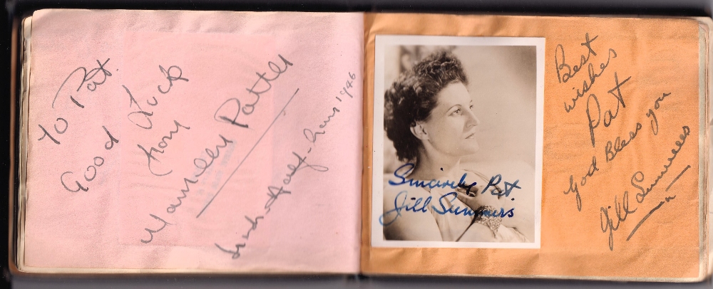 Autograph Book, Entertainment, mainly 1945/46 containing 160+ signatures to include Monte Ray, - Image 3 of 4