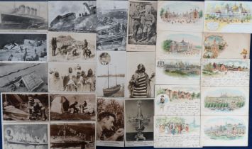 Postcards, a collection of 53 cards to comprise Exhibition cards (38), Expedition (11), Titanic (1),