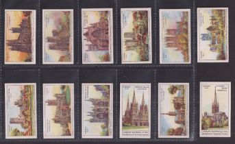Trade cards, Cadbury's, 2 sets, Cathedral Series (set, 12 cards) & Flag Series (set, 12 cards) (gd)