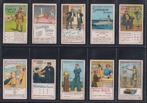 Cigarette cards, Gallaher Tricks & Puzzles Green backs, part set 47/100 (numbers 51 to 100 less 65
