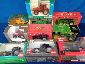 Model Tractors, a selection of 10 boxed model tractors to include a Siku Lamborghini R 6.110.,