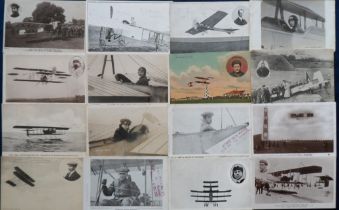 Postcards, Aviation, a good mixed aviation collection of approx. 30 cards of aircraft and pilots,
