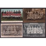 Football postcards, a selection of 4 Team Groups, Bristol City (colour printed card, early 1900'