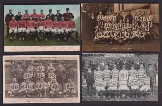 Football postcards, a selection of 4 Team Groups, Bristol City (colour printed card, early 1900'