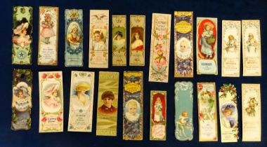 Trade bookmarks, USA, a collection of 20 bookmarks, various issuers inc. A.C. Huff (Pianos),