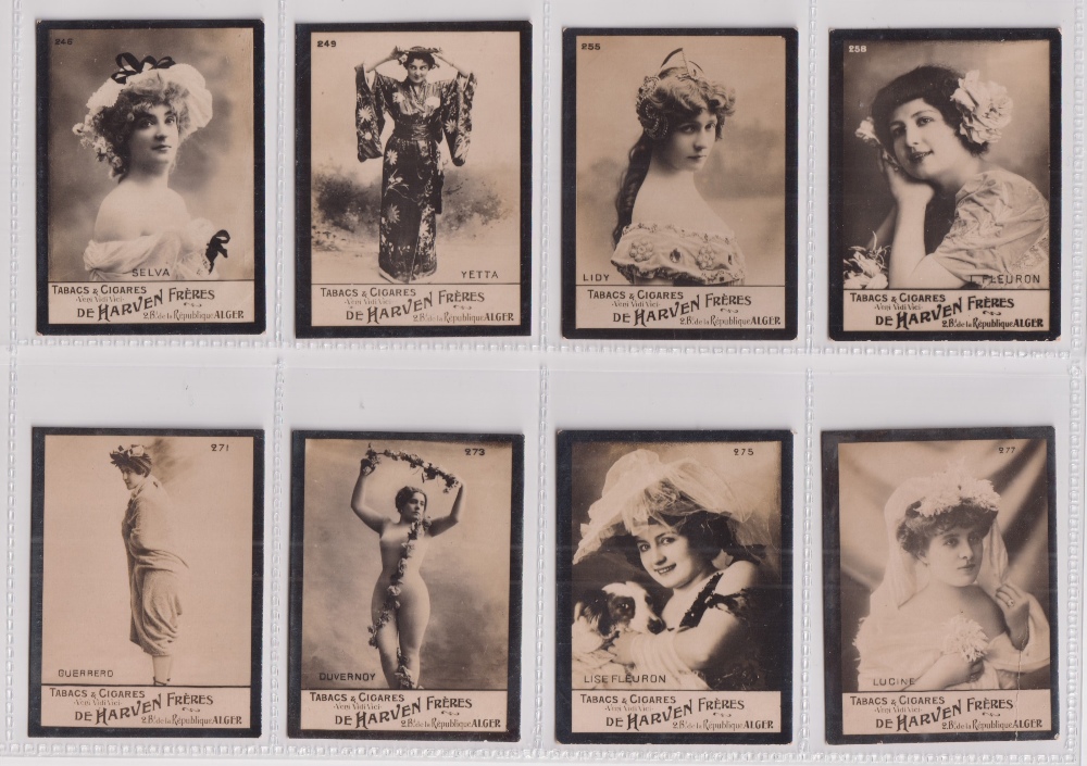 Cigarette cards, Algeria, De Harven Freres, Photo Series 2, Actresses, 'M' size, numbered, 38 - Image 4 of 6