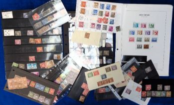 Stamps, GB postage due stamps, mint and used collection on album leaves, stock cards, packets and