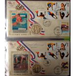 Stamps, Collection of British Olympic Gold Medallists covers by Benham, autographed by Adrian