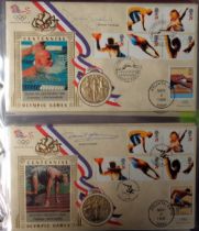 Stamps, Collection of British Olympic Gold Medallists covers by Benham, autographed by Adrian