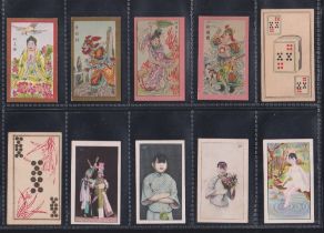 Cigarette cards, China, Hwaching Tobacco Co, 78 type cards, various subjects & sizes inc.