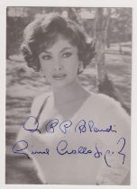 Autograph, Gina Lollobrigida, Italian actress and model, a signed photo (approx. size 4 x 6") 'To