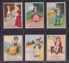 Trade cards, Cadbury's, Nursery Rhymes (6/7, missing 'Pussy Cat, Pussy Cat'), sold with Fairy