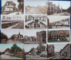 Postcards, Kent, an Ashford selection of 22 cards, with RPs of Corn Exchange, High St, Church Rd,