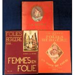 Collectables, Folies Bergere, three superbly illustrated large format programmes for 1925 (vg), 1935