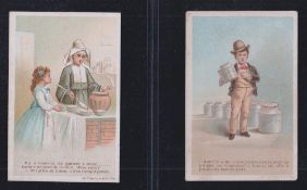 Trade cards, Liebig, 4 early cards, 2 cards from Series S11 and 2 cards from Series S12 (Adults /