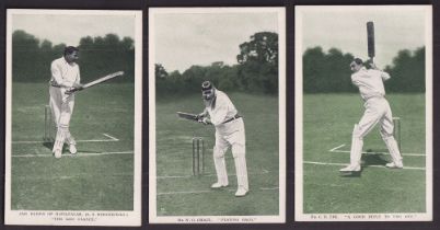 Cricket postcards, 5 cards from the Tuck published 'In The Open' series showing famous Batsmen, C