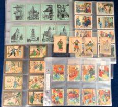 Cigarette cards, China, 5 sets M or L sized anonymous issues, Chinese Series ZE9-65, 30 cards, The