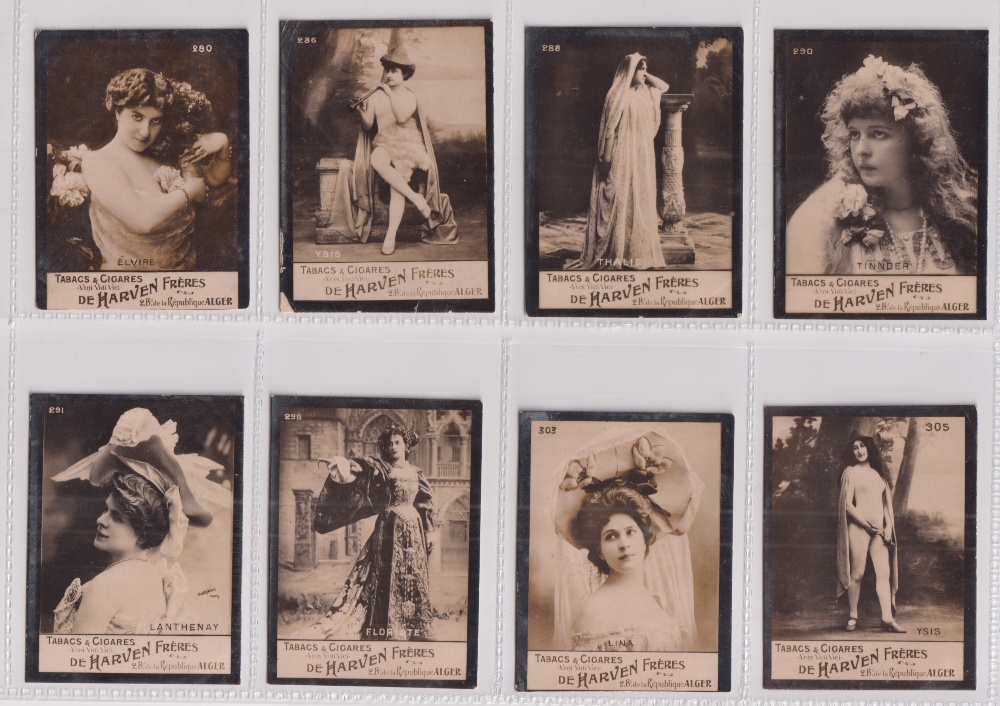 Cigarette cards, Algeria, De Harven Freres, Photo Series 2, Actresses, 'M' size, numbered, 38 - Image 5 of 6