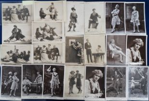 Postcards, Theatre, a selection of approx. 134 RPs and printed cards of Edwardian and later play