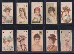 Cigarette cards, 50 type cards all Actresses and Beauties themed many scarcer types including issues