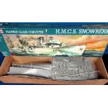 Model Kit, Revell Flower Class Corvette H.M.C.S. Snowberry 1:72 scale unused and assumed to be