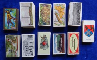 Cigarette cards, 11 sets, Anstie (3) Wessex, Worlds Wonders, Aesop's Fables, Godfrey Philips (3),