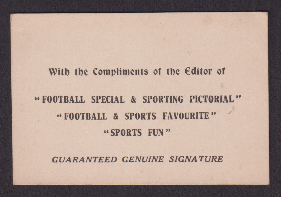 Trade card / autograph, Football & Sports Favourite, Real Signature Cards, type card, Cricket, P. - Image 2 of 2