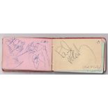 Autographs, a small autograph book belonging to a lady who worked in Heathrow Airport during the